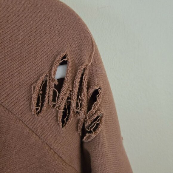 Alo Yoga Ripped Distressed Henna Rust Hoodie ASO DC Legends Size XS - Picture 7 of 9